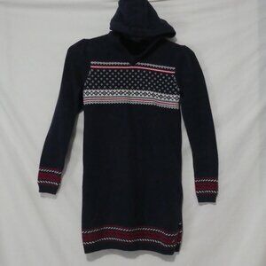 NAUTICA | size 10 | Navy Hooded Nordic Hooded Sweater Dress